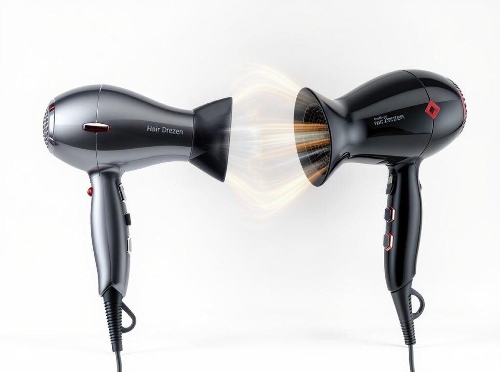 Lightweight vs heavy hair dryer power comparison professional models