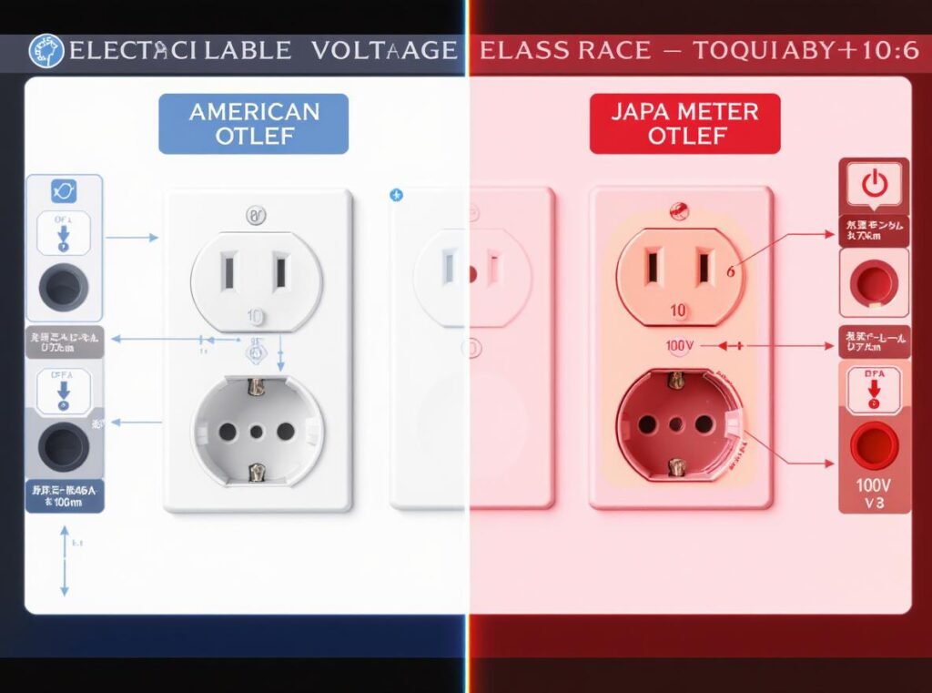 Voltage comparison between US 120V and Japan 100V electrical systems