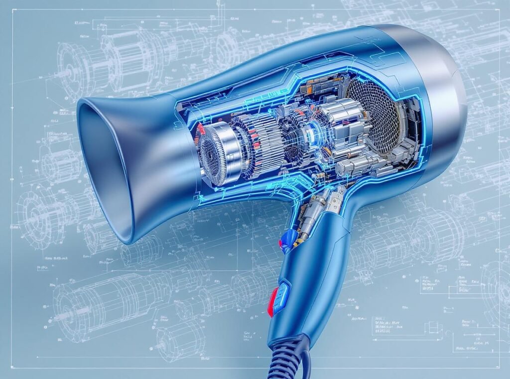 Dyson hair dryer advanced technology and engineering components