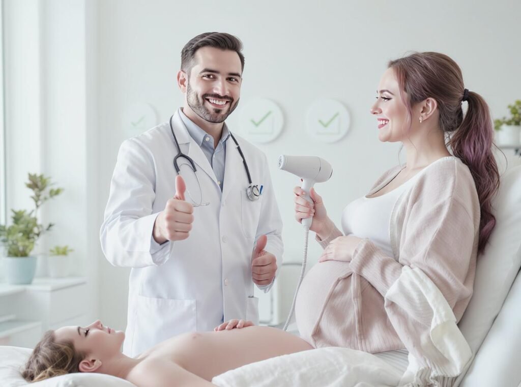 Hair dryer pregnancy concerns - EMF radiation and heat safety comparison