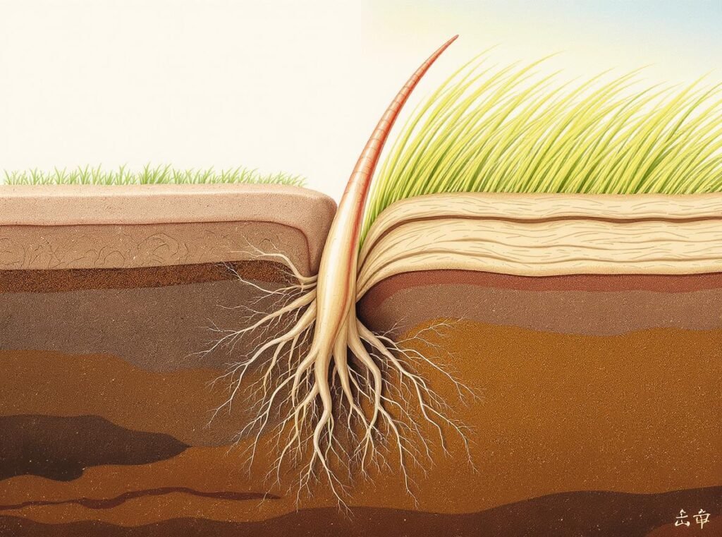 Illustration showing difference between hair follicle roots and hair shaft breakage