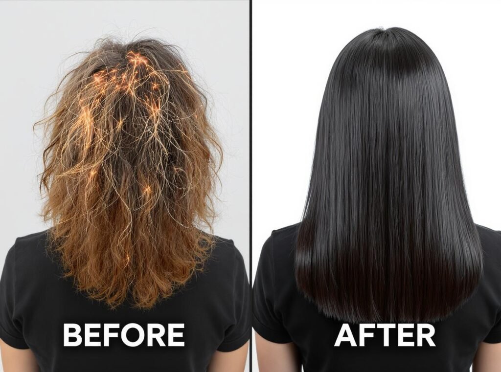 Time-lapse demonstration of faster hair drying with ionic technology