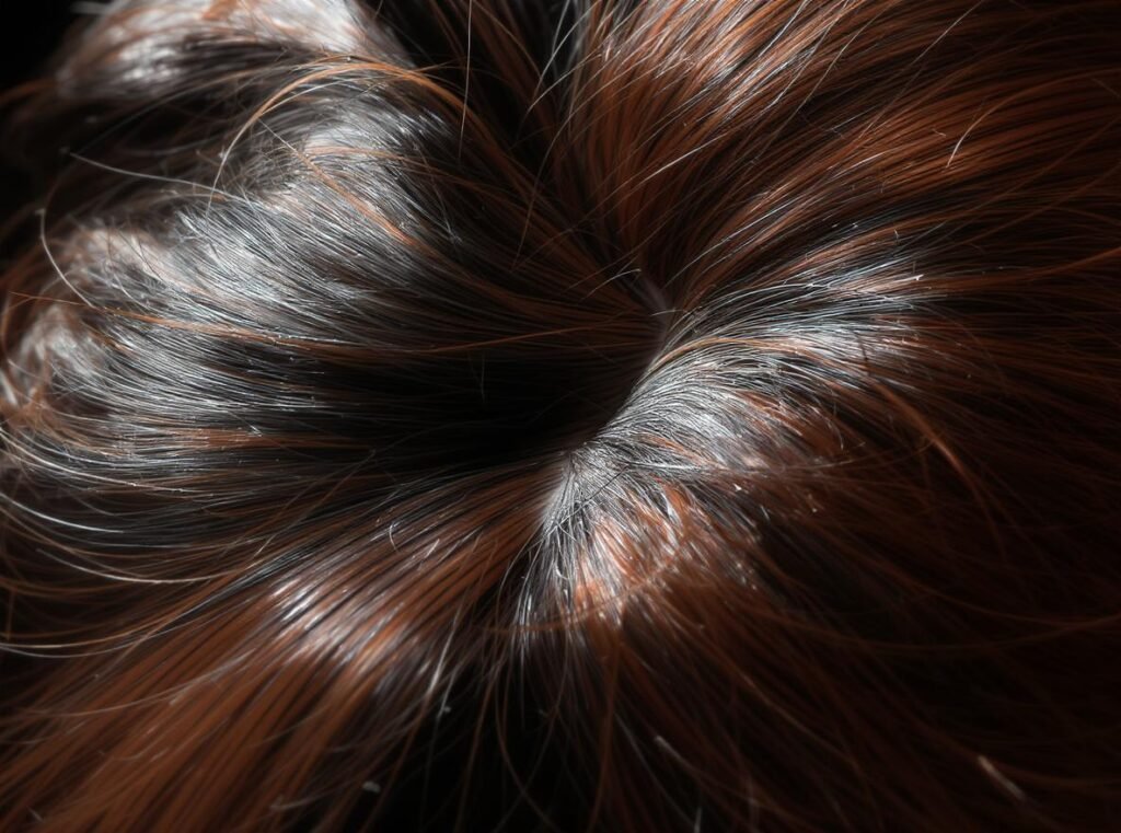 Heat-damaged hair showing split ends and breakage from excessive temperature exposure