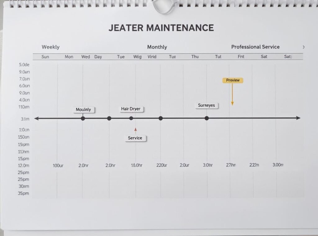 Hair dryer maintenance schedule calendar for optimal performance