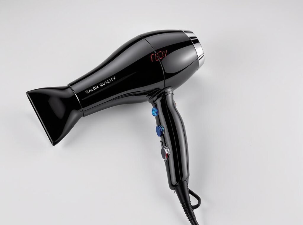 Professional-grade dual-voltage hair dryer compatible with Japan