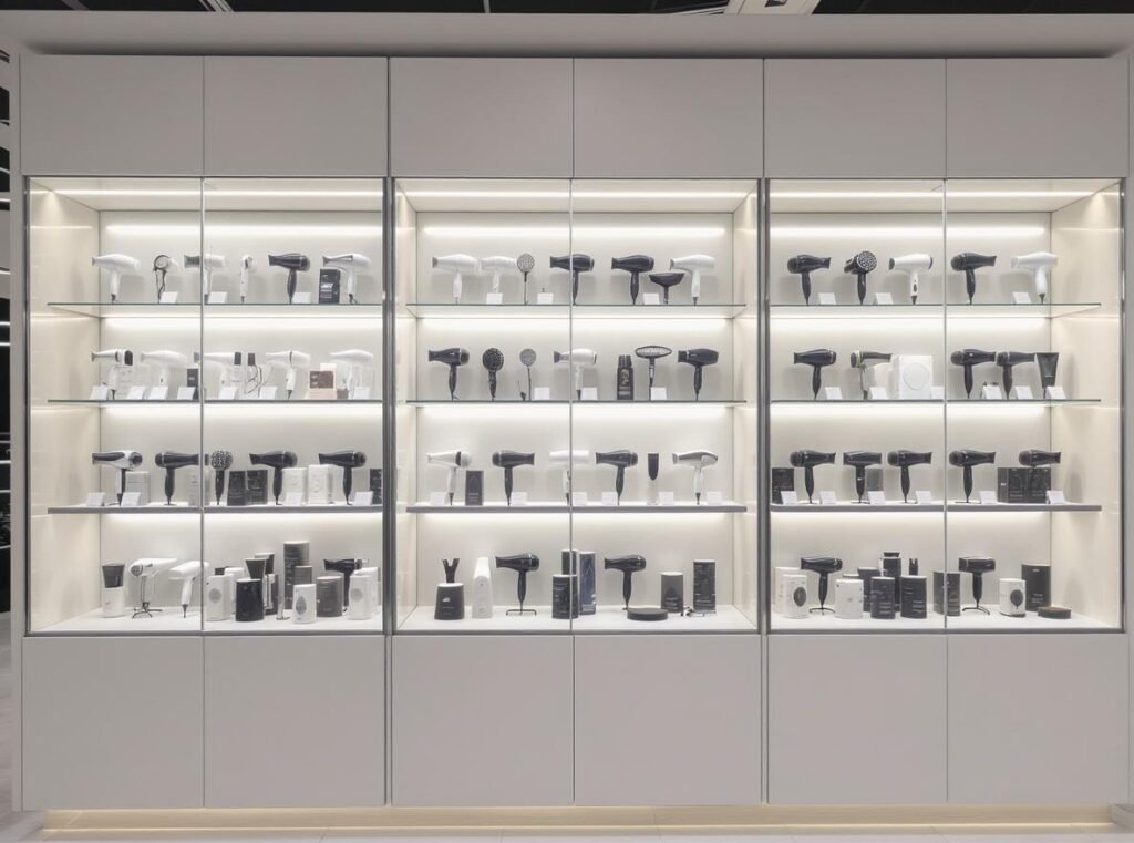 Professional hair dryer alternatives displayed for wholesale retail selection