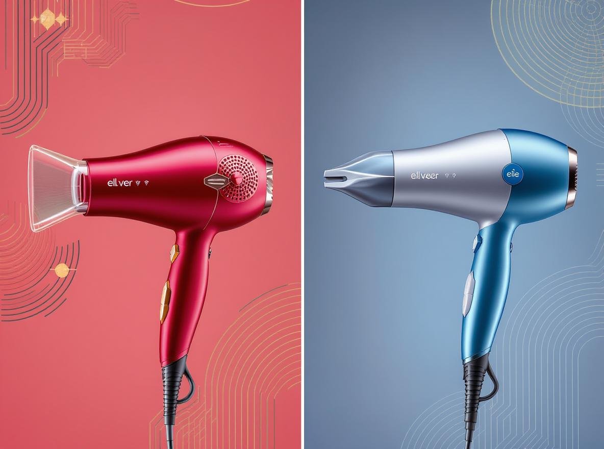Chinese vs Western hair dryer brands comparison showing modern professional hair dryers