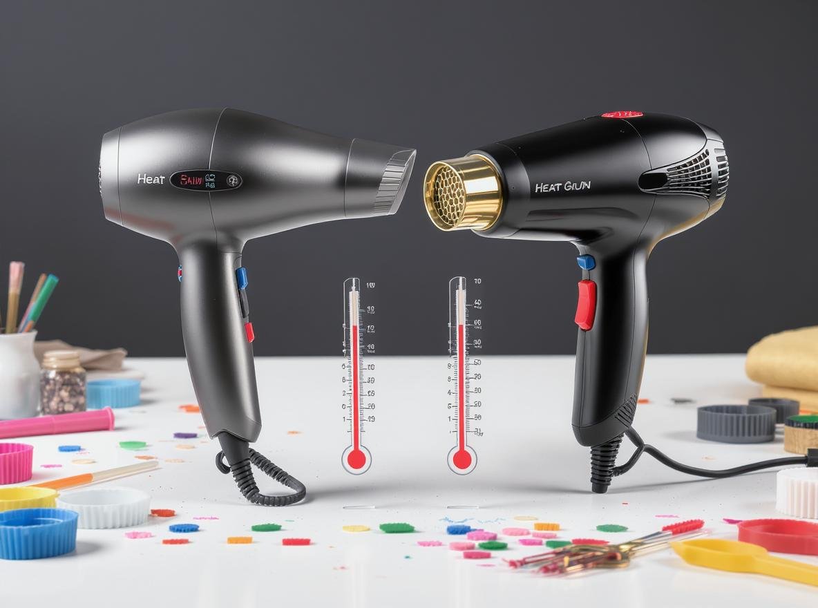 Hair dryer vs heat gun comparison for craft projects