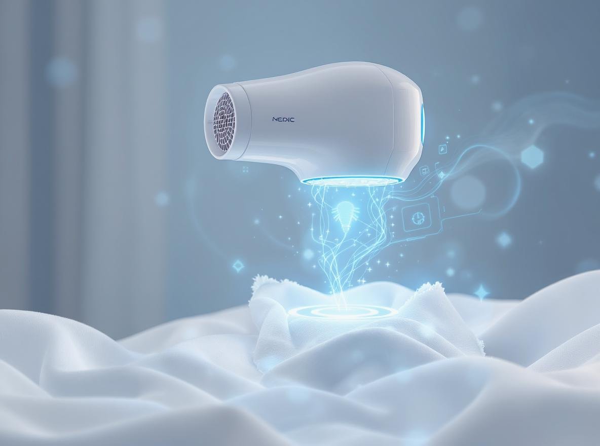 Professional ionic hair dryer for post-surgery hair care with gentle healing technology