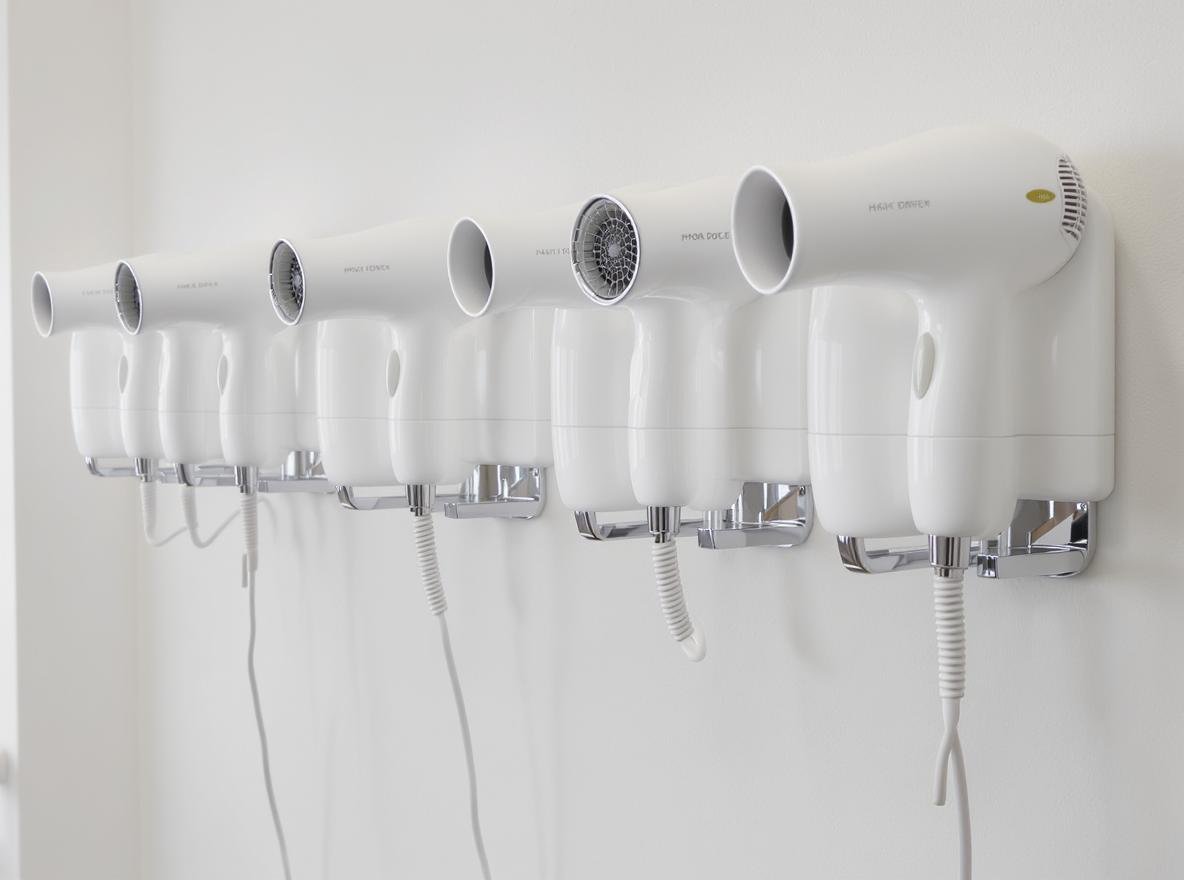 Professional hair dryer storage solutions for salon and commercial use