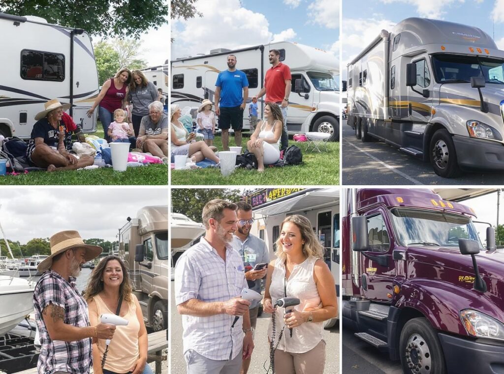 People using 12-volt hair dryers in RV, marine, and trucking environments