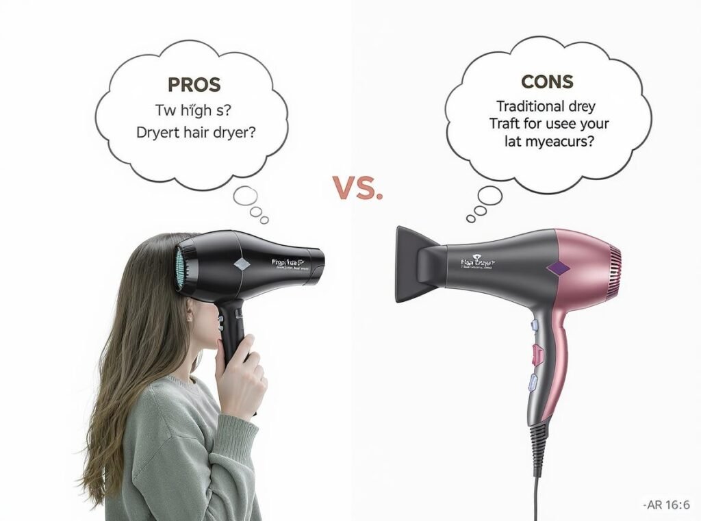 Decision making process for choosing smart hair dryer versus traditional model