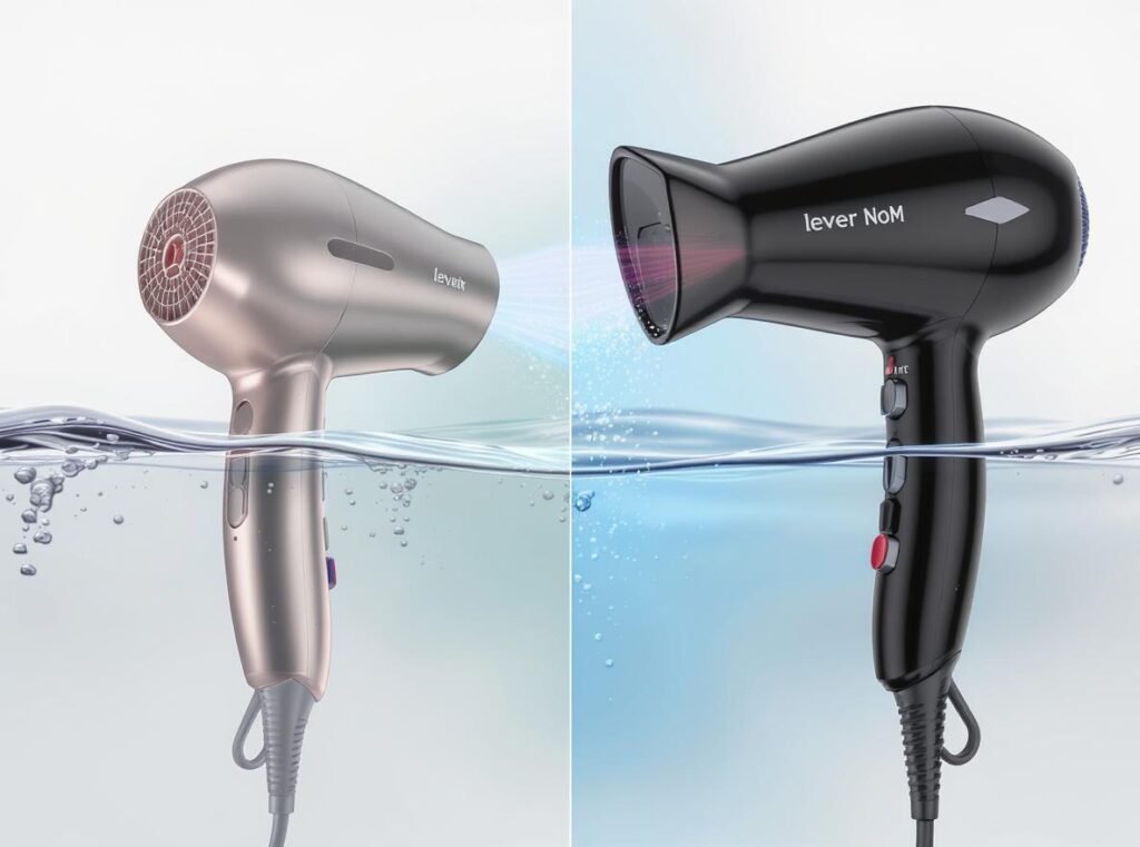 Professional hair dryer safety conclusion showing proper usage and quality assurance