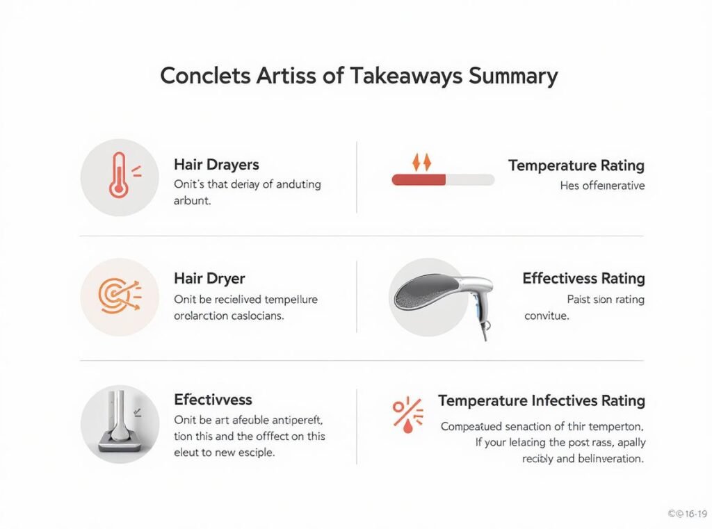 Hair dryer hot glue removal summary showing temperature ranges and effectiveness