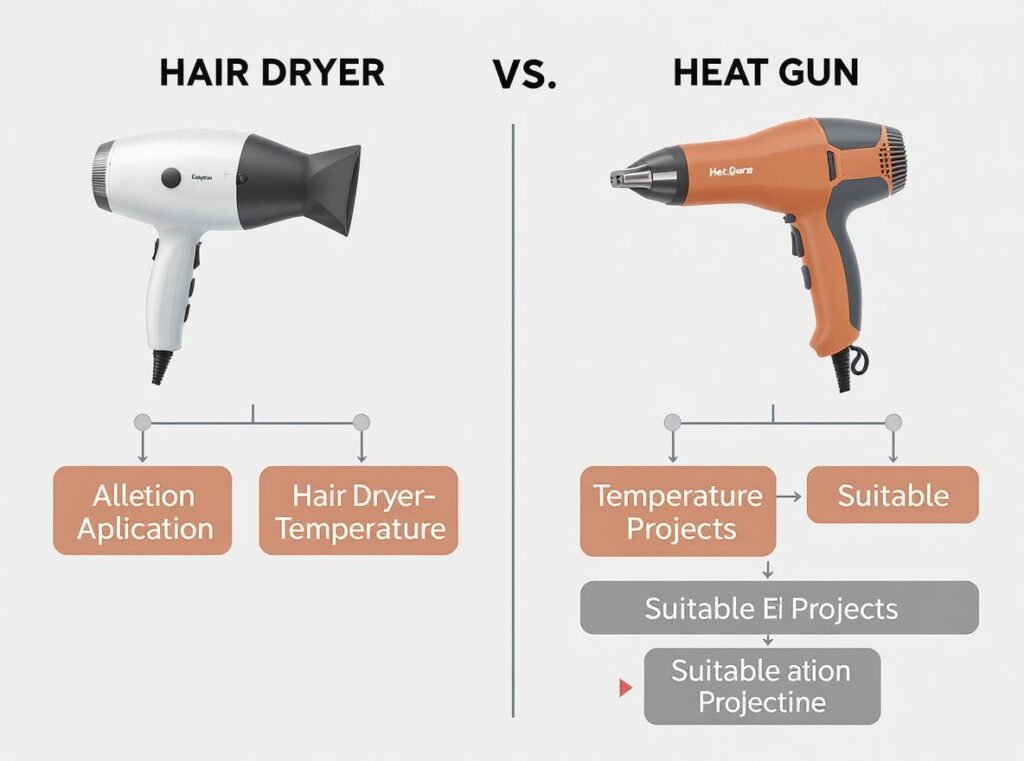 Hair dryer vs heat gun decision guide for craft project selection
