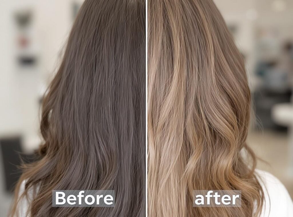 Comparison of healthy hair versus heat-damaged hair from excessive blow drying
