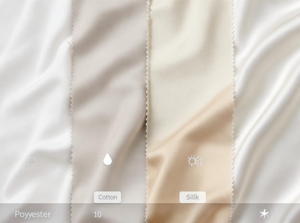 Different fabric types suitable for hair dryer wrinkle removal