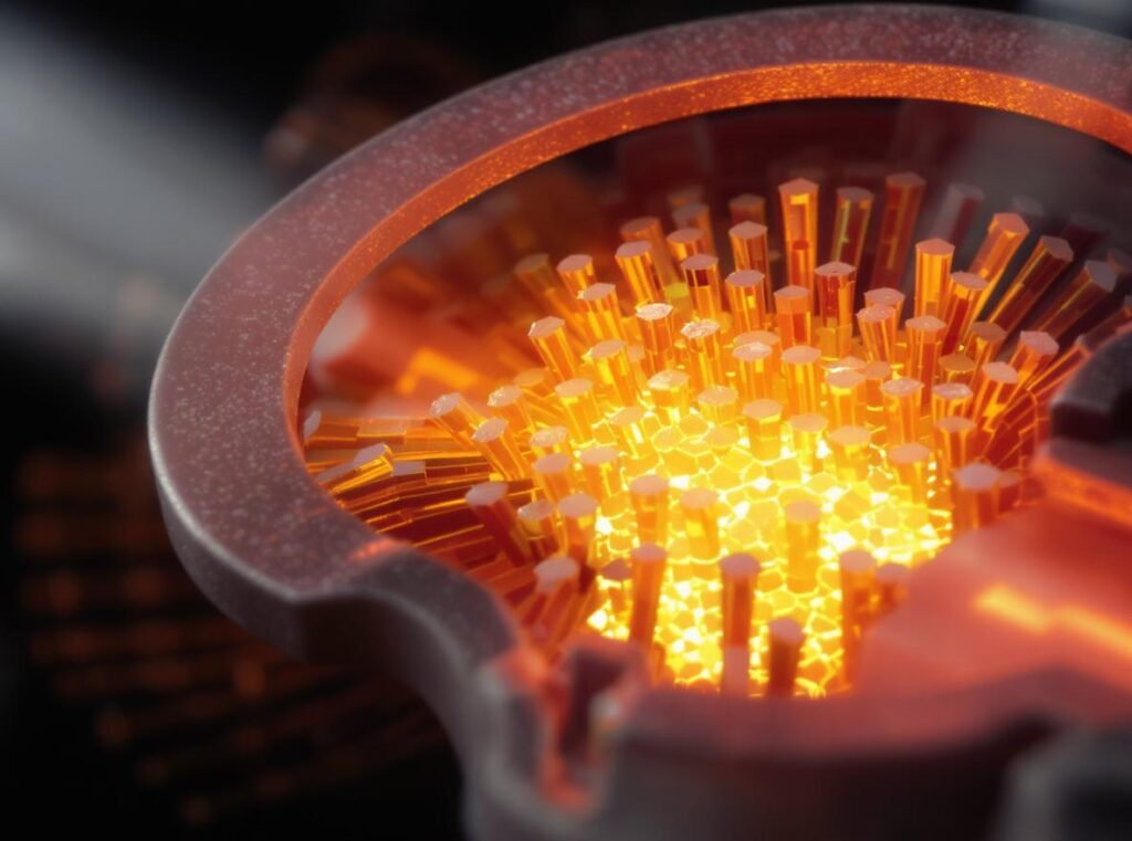 Ceramic tourmaline heating technology in professional hair dryer showing even heat distribution