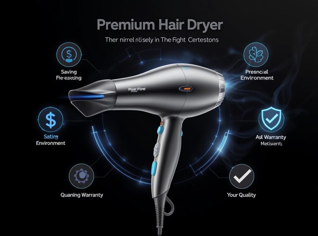 Main advantages of buying refurbished hair dryers including savings and environmental benefits
