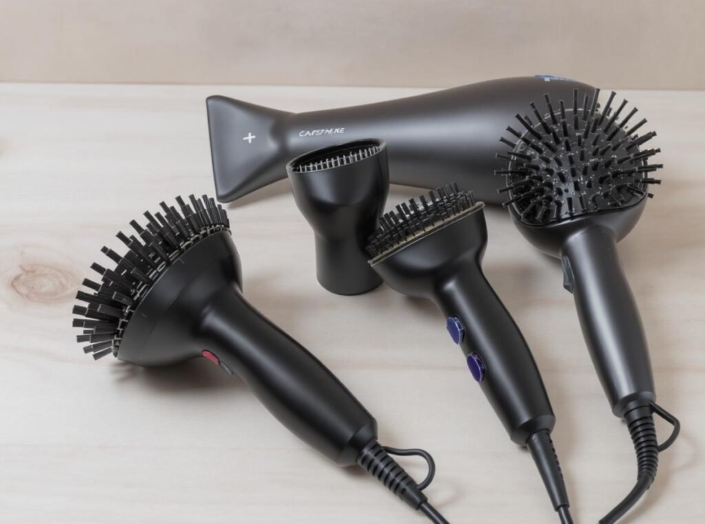 Essential hair dryer attachments - concentrator nozzle, diffuser, and styling tools
