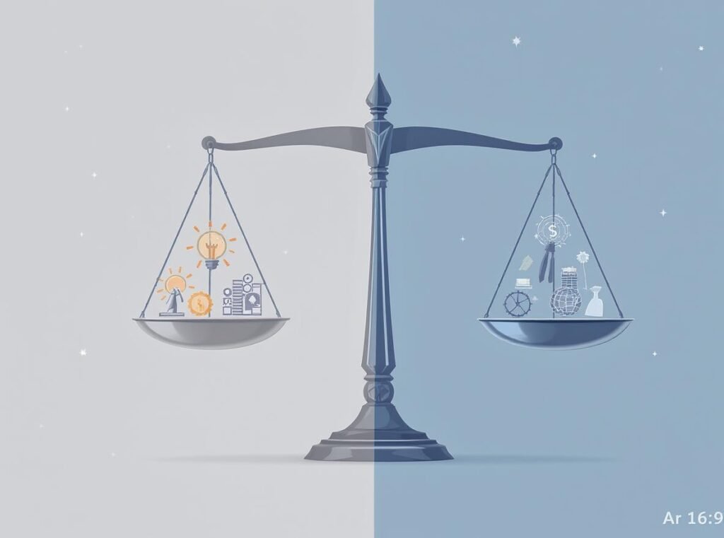 Balance scale showing pros and cons of energy-efficient hair dryers for informed decision making