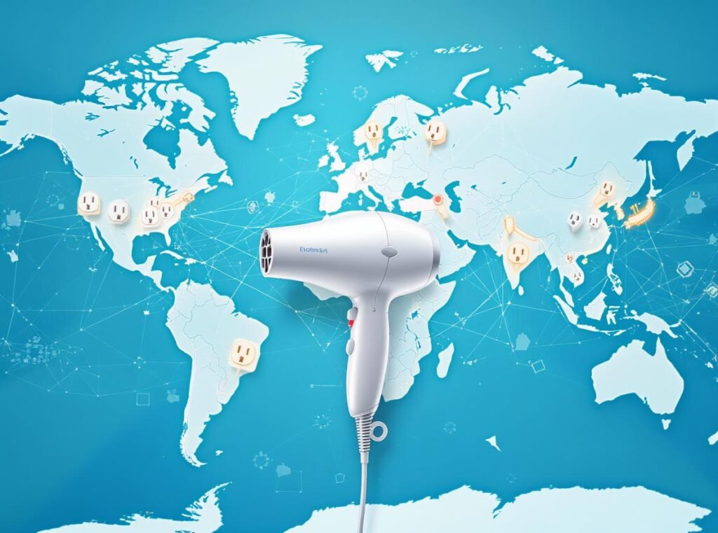 International voltage compatibility for hair dryer travel