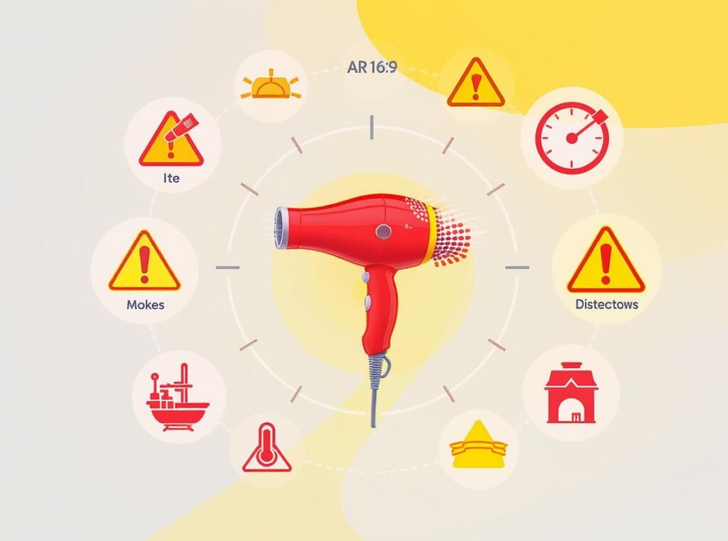 Safety considerations and warnings for hair dryer wrinkle removal