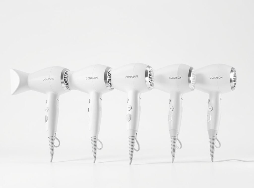Recommended hair dryer models for elderly users including Conason P1C