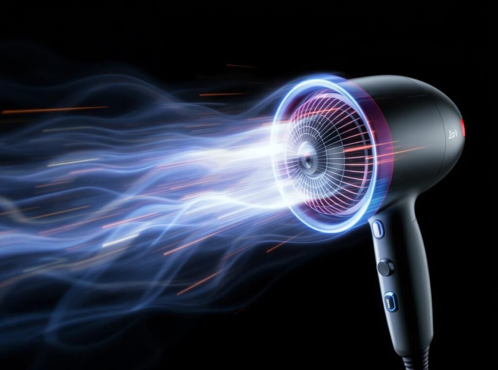 High-speed hair dryer motor technology for faster winter hair drying