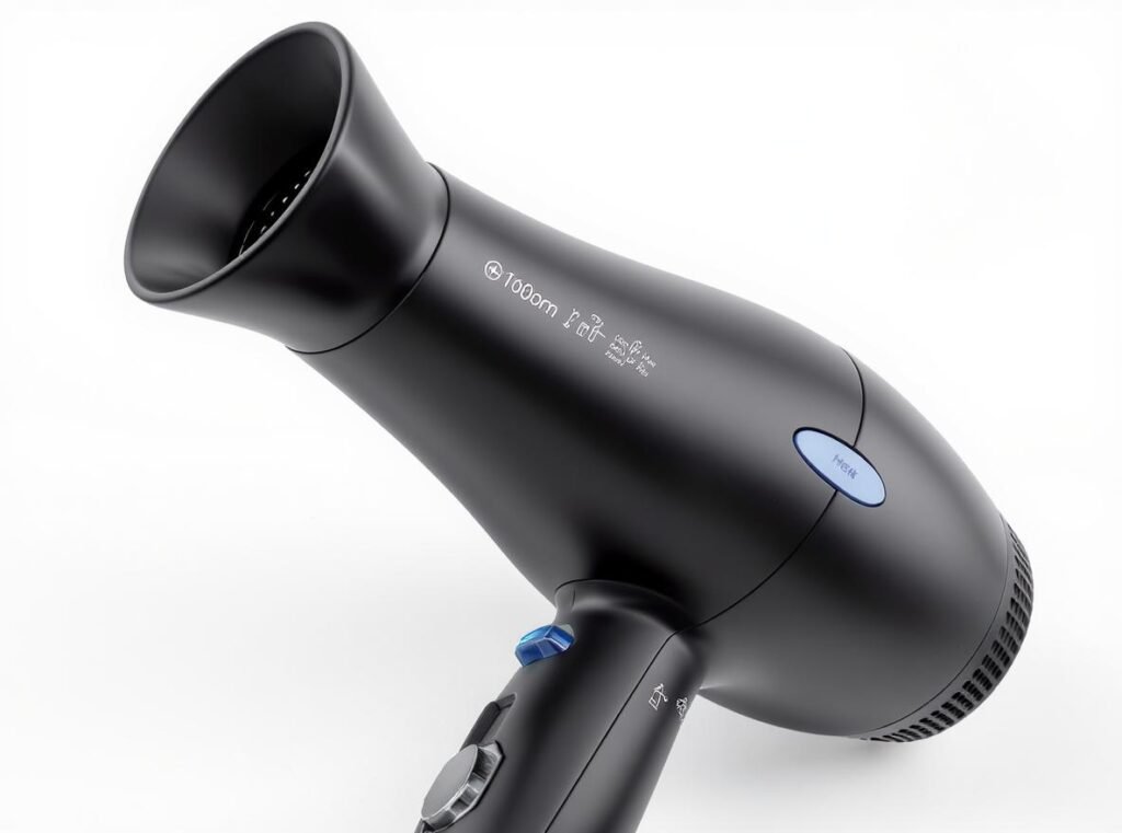 Professional hair dryer features for crafting including multiple settings and nozzles
