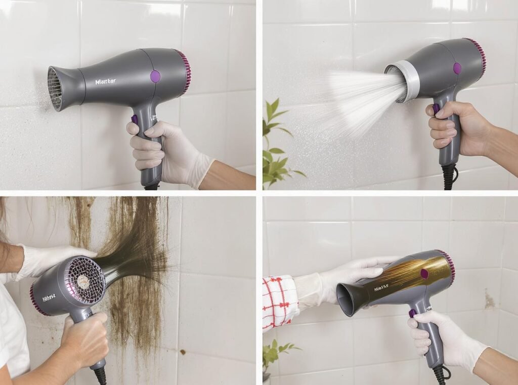 Hair dryer used as supplementary tool in comprehensive pest control strategy