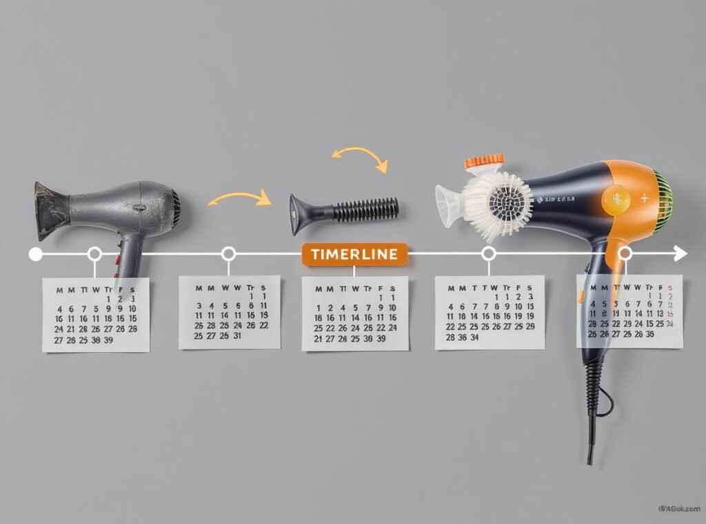 Hair dryer replacement timeline for optimal color protection