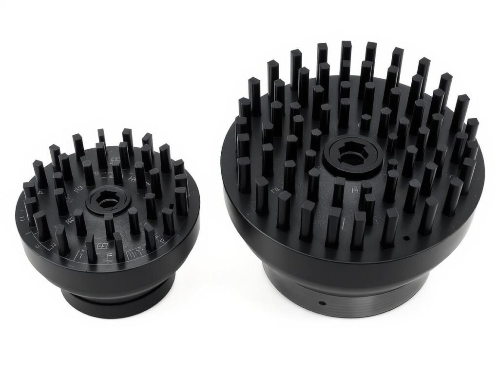Different sized hair dryer diffusers showing size comparison and performance features