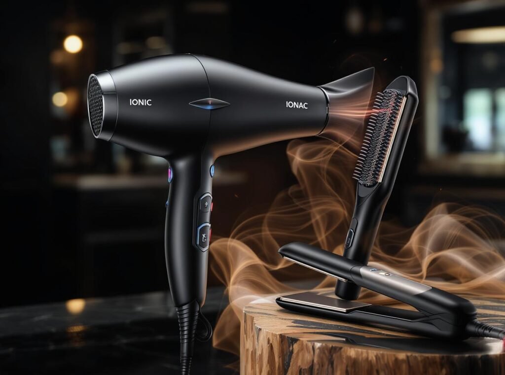 Professional hair dryer and straightener tools for salon quality results