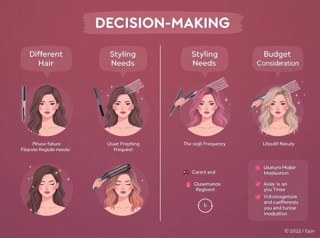 Hair dryer investment decision factors including usage frequency, hair type, and budget considerations