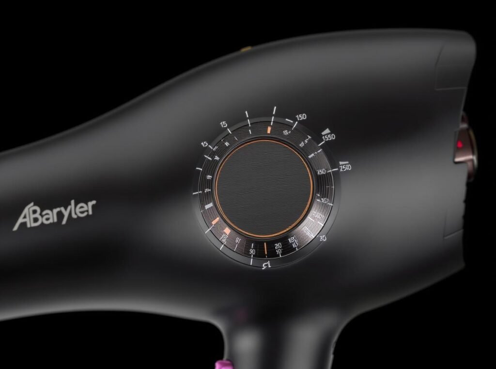 Hair dryer heat settings and temperature controls for different hair types