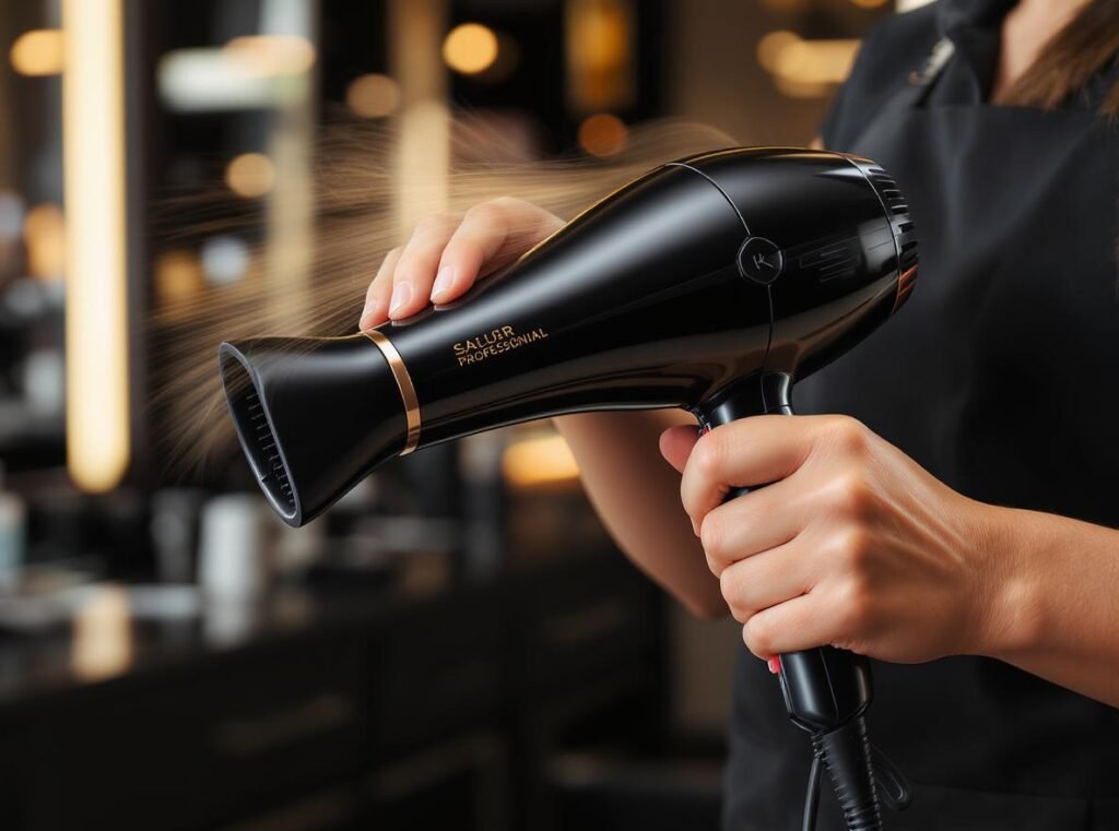 Professional hair dryer for winter salon use with advanced technology