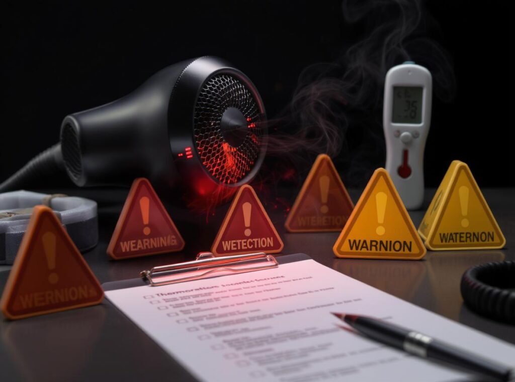 Hair dryer performance monitoring and early warning sign detection tools