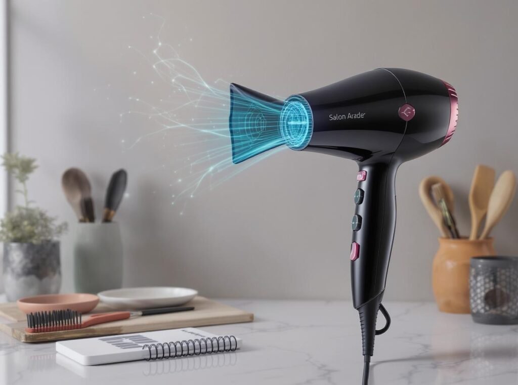 Professional grade hair dryer with advanced features for craft applications