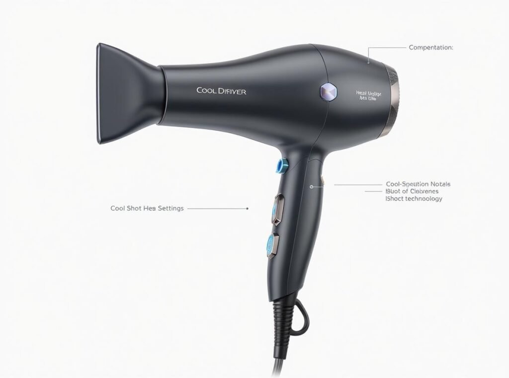 Professional hair dryer with features ideal for wrinkle removal