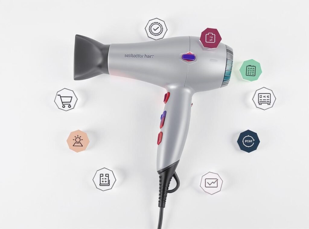 Battery hair dryer buying guide showing key features to consider