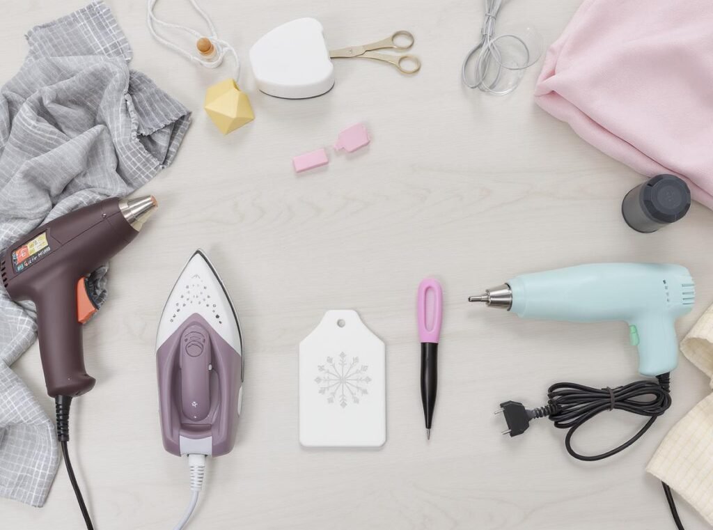 Alternative heat tools for crafts including heat guns irons and specialized tools