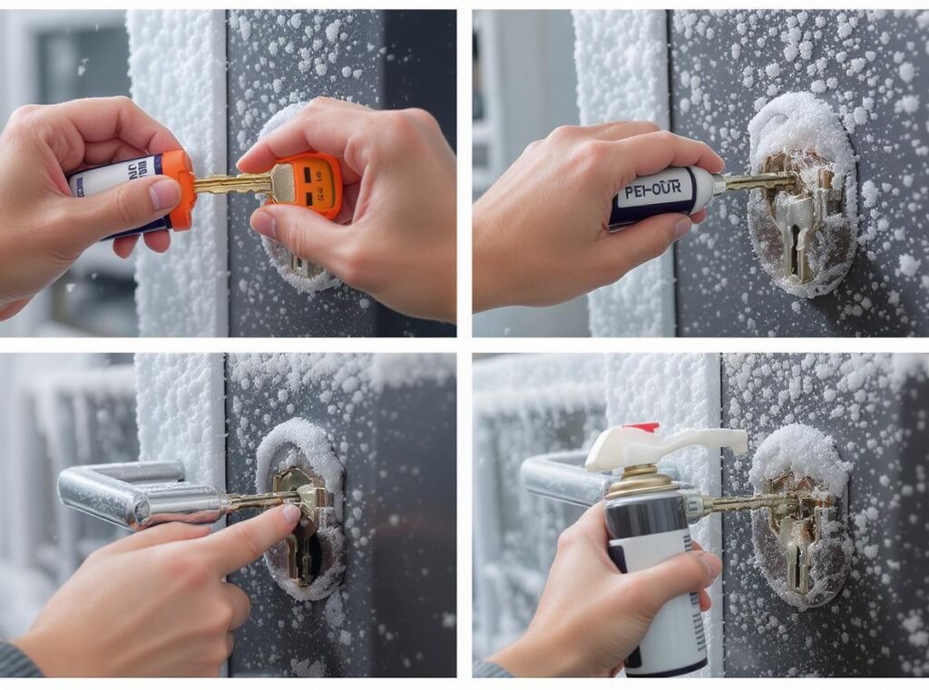 Step-by-step demonstration of effective frozen car lock solutions and techniques