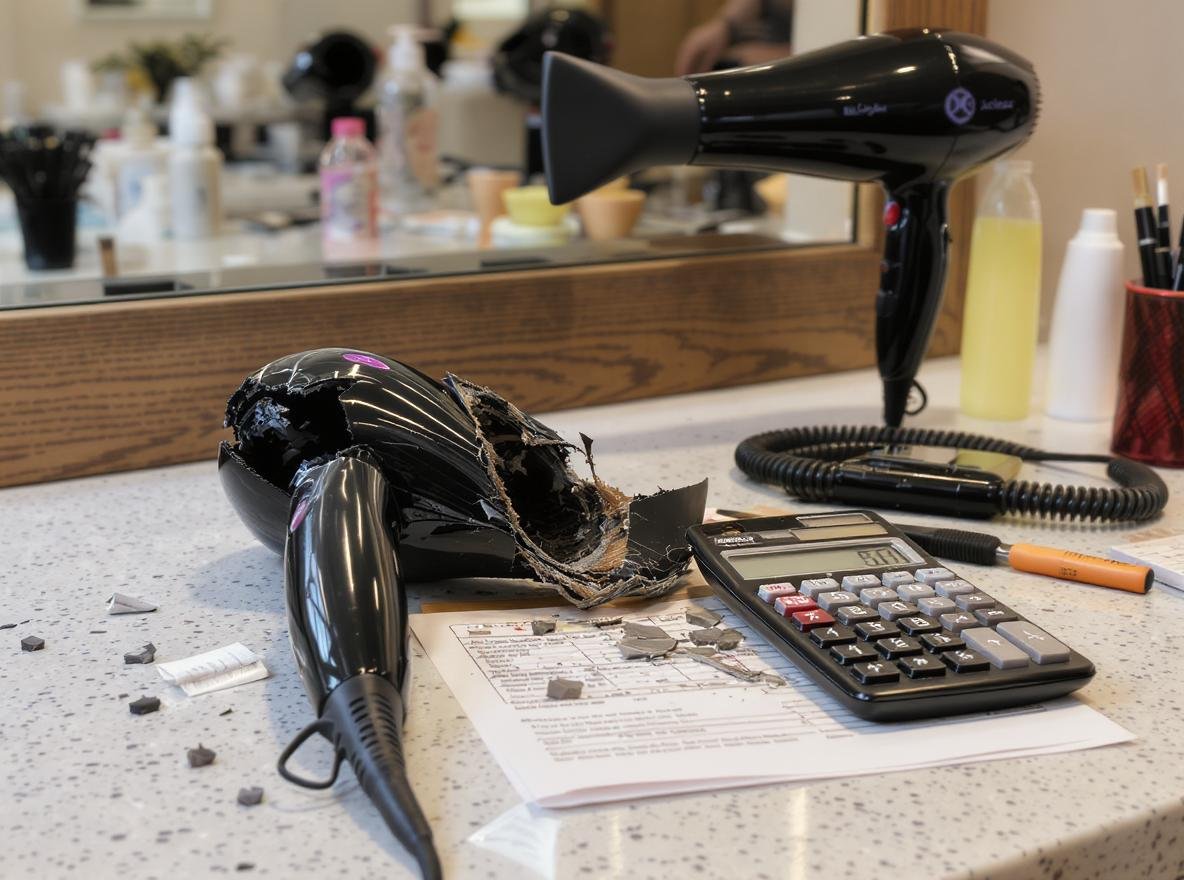 Professional hair dryer repair cost analysis in salon setting