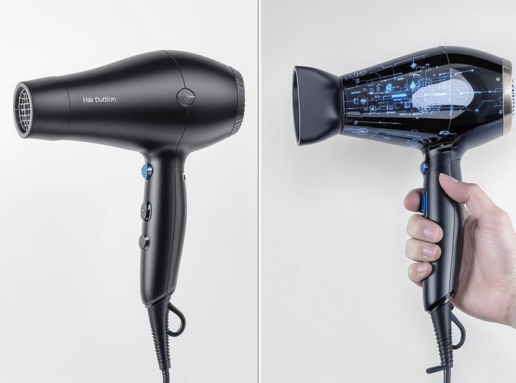 AI hair dryer vs traditional hair dryer comparison technology features