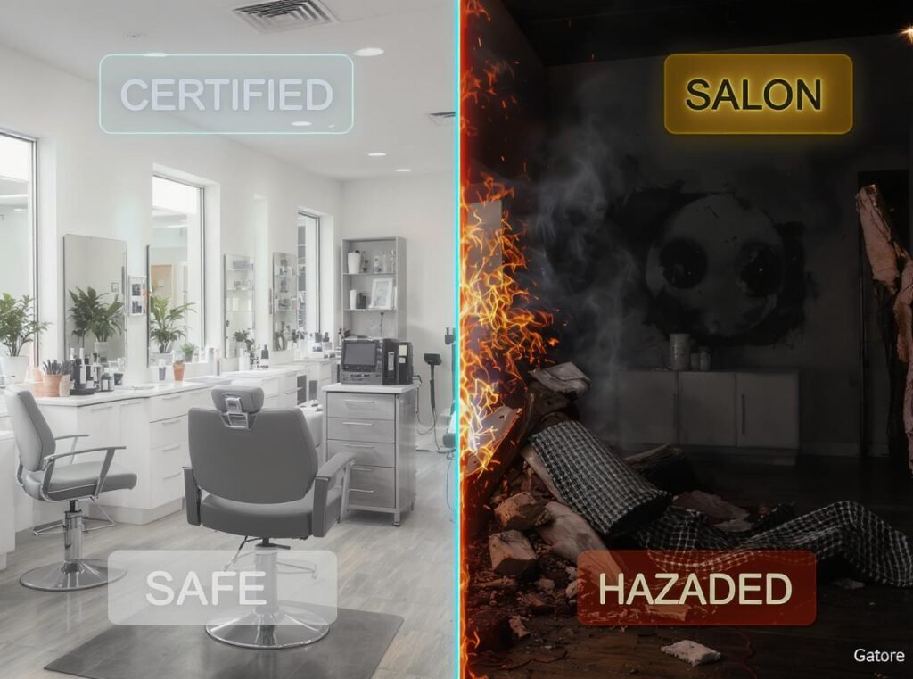 Hair dryer authentication importance showing safety risks vs professional business protection