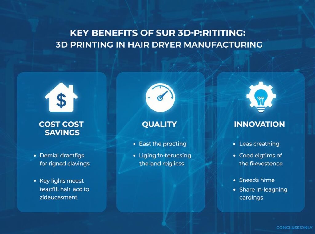 Summary of 3D printing benefits in hair dryer manufacturing