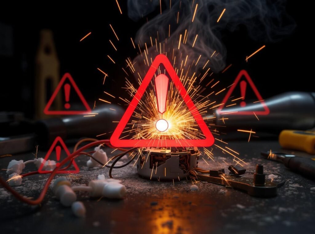 Dangerous hair dryer electrical problems requiring professional repair