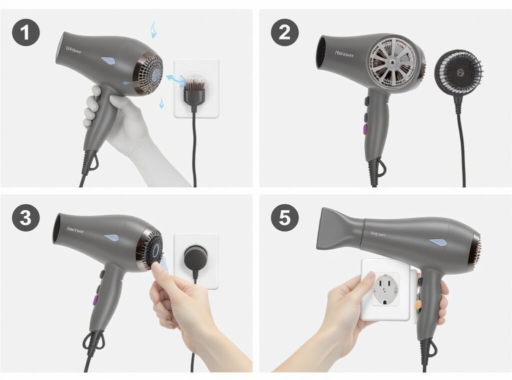 Five-step troubleshooting guide for fixing pulsing hair dryer issues