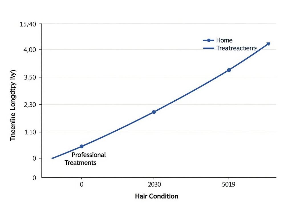 Keratin treatment longevity timeline comparing professional and home treatments
